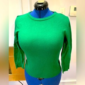 Vintage inspired pinup sweater, size xl green with 3/4 sleeves, so cute! By Mak